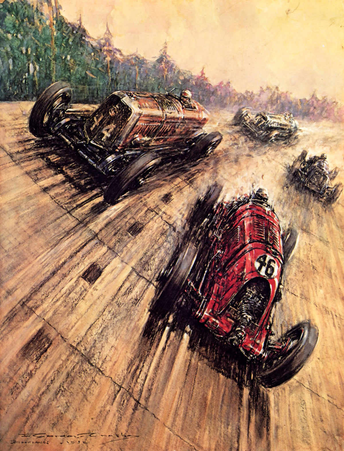 A British Empire Trophy Race – F. Gordon Crosby, 1932, framed