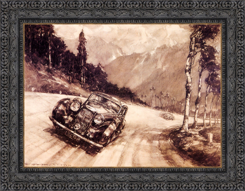 A Lagonda at Speed on the Continent – F. Gordon Crosby,. 1930