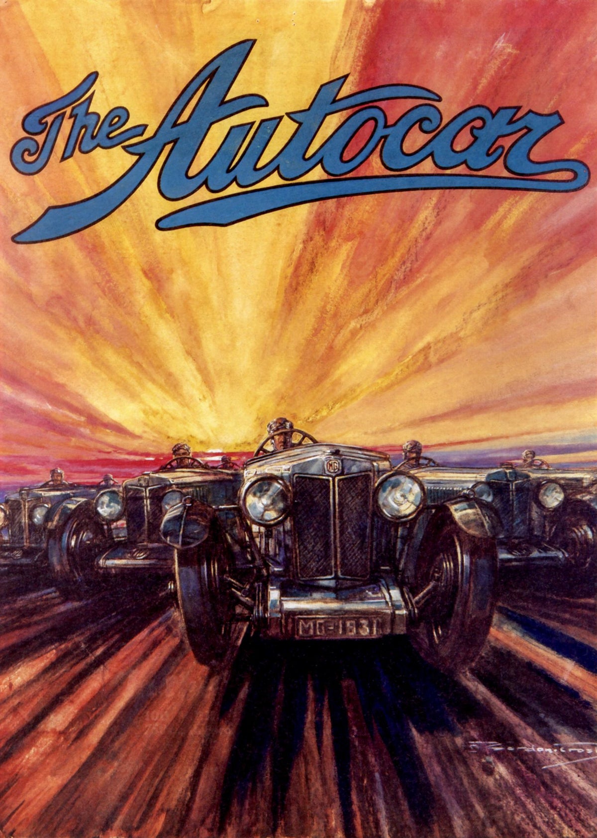 Autocar Cover – F. Gordon Crosby, 1931, framed