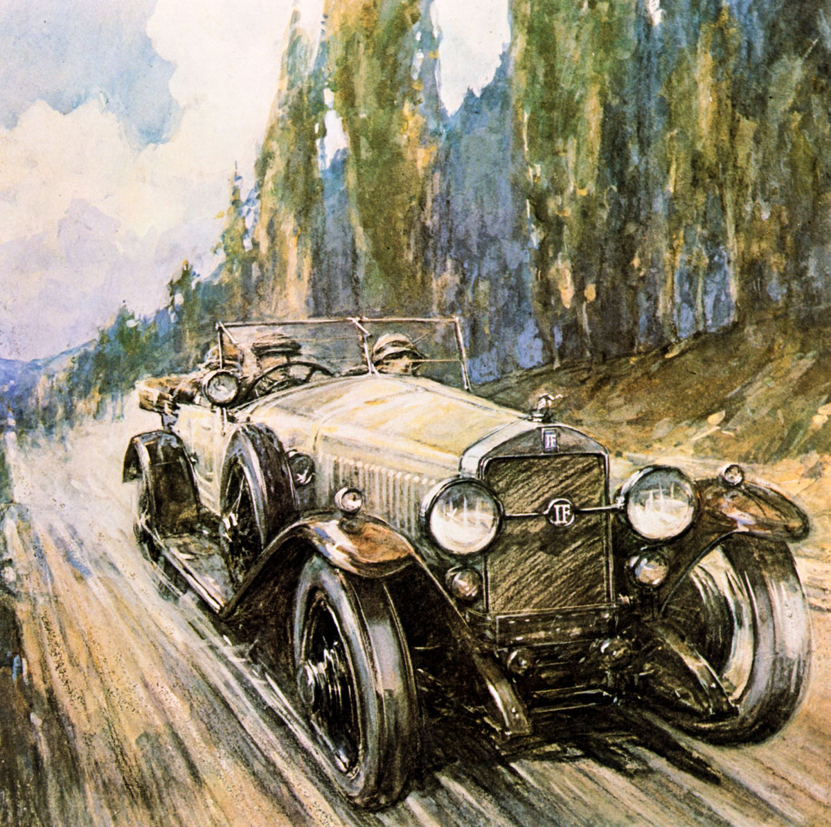 Isotta Fraschini Open Tourer – F. Gordon Crosby, 1930, framed