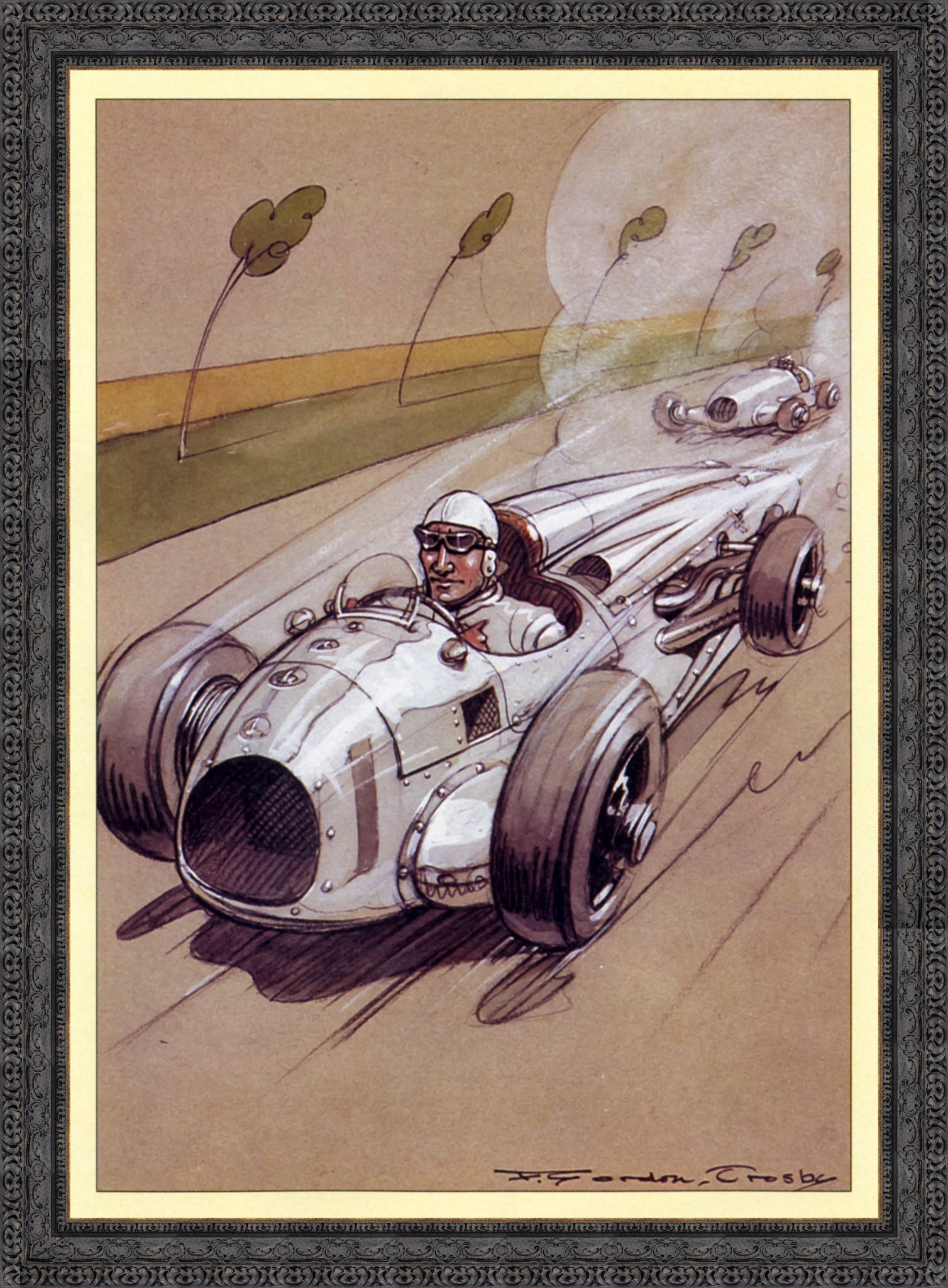 Kay Petre by F. Gordon Crosby — Framed Giclee Canvas Print | Canvas Classics
