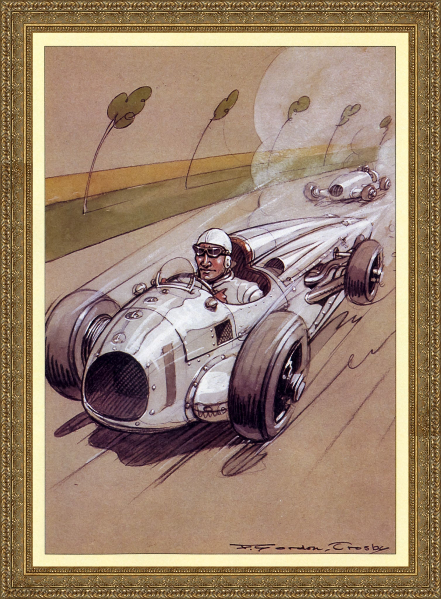 Kay Petre by F. Gordon Crosby — Framed Giclee Canvas Print | Canvas Classics