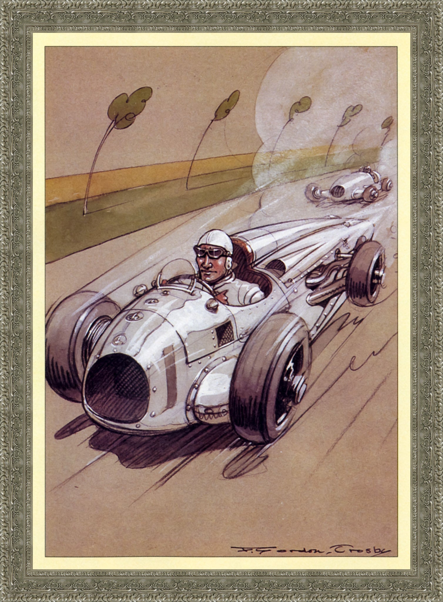 Kay Petre by F. Gordon Crosby — Framed Giclee Canvas Print | Canvas Classics