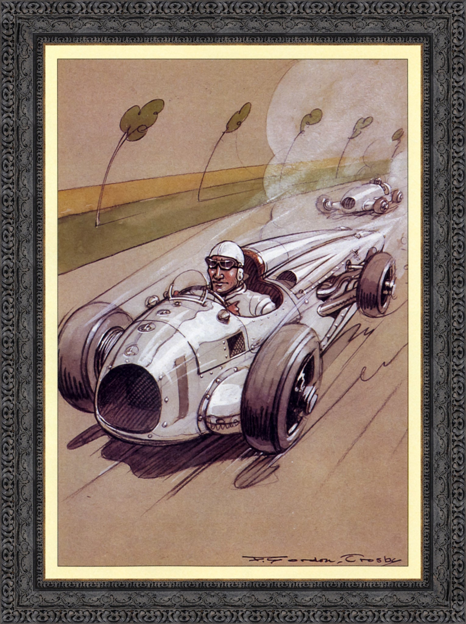 Kay Petre by F. Gordon Crosby — Framed Giclee Canvas Print | Canvas Classics