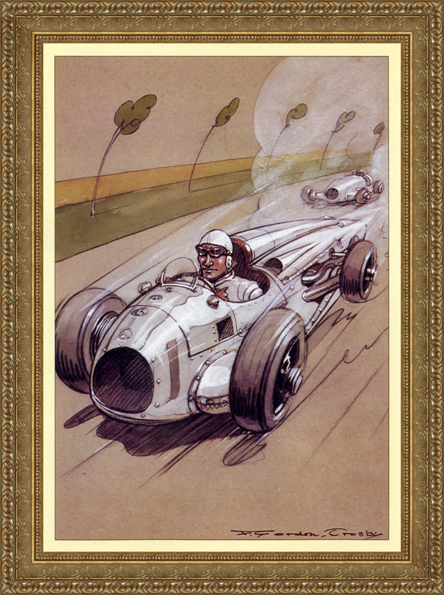 Kay Petre by F. Gordon Crosby — Framed Giclee Canvas Print | Canvas Classics