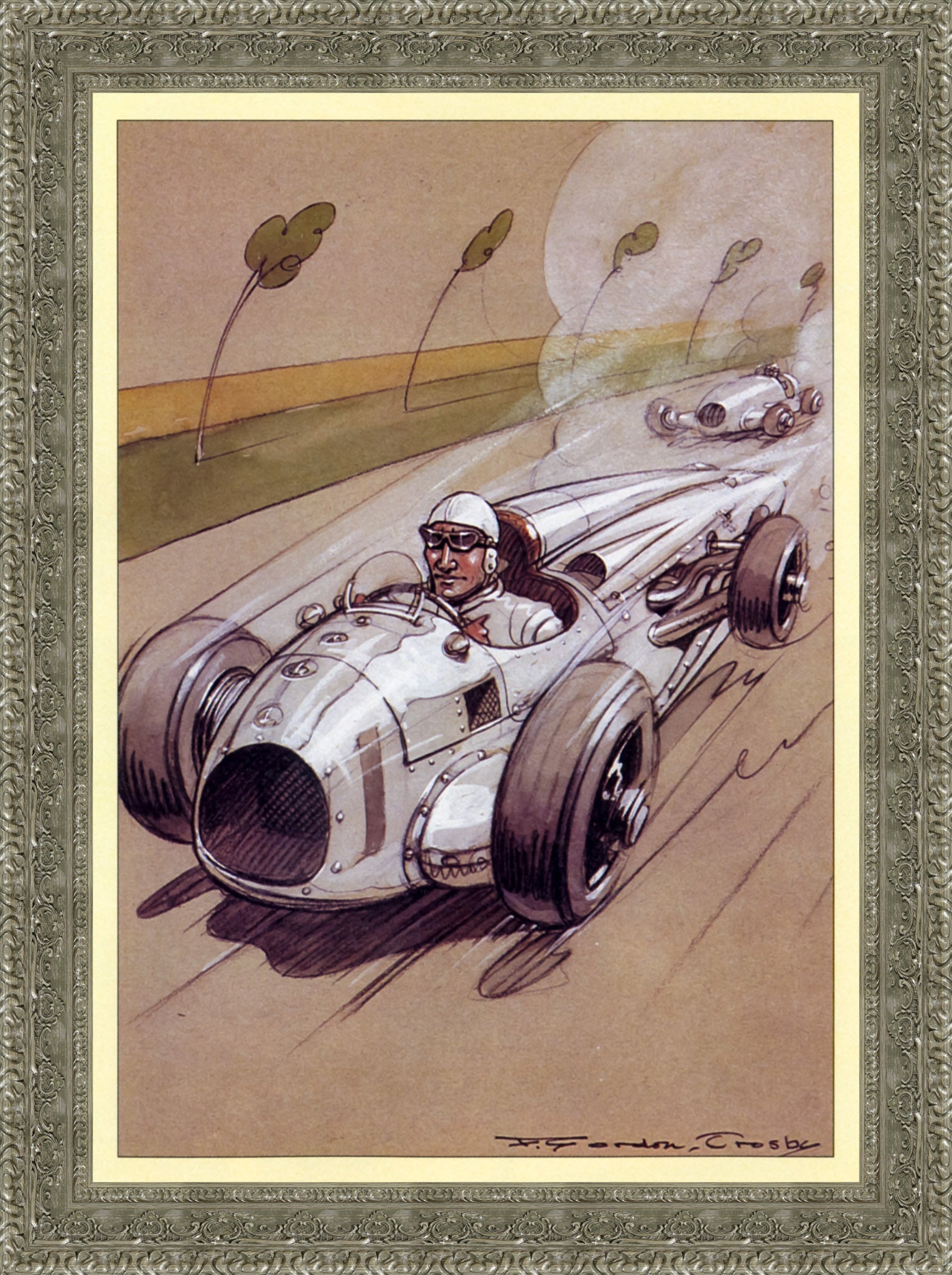 Kay Petre by F. Gordon Crosby — Framed Giclee Canvas Print | Canvas Classics