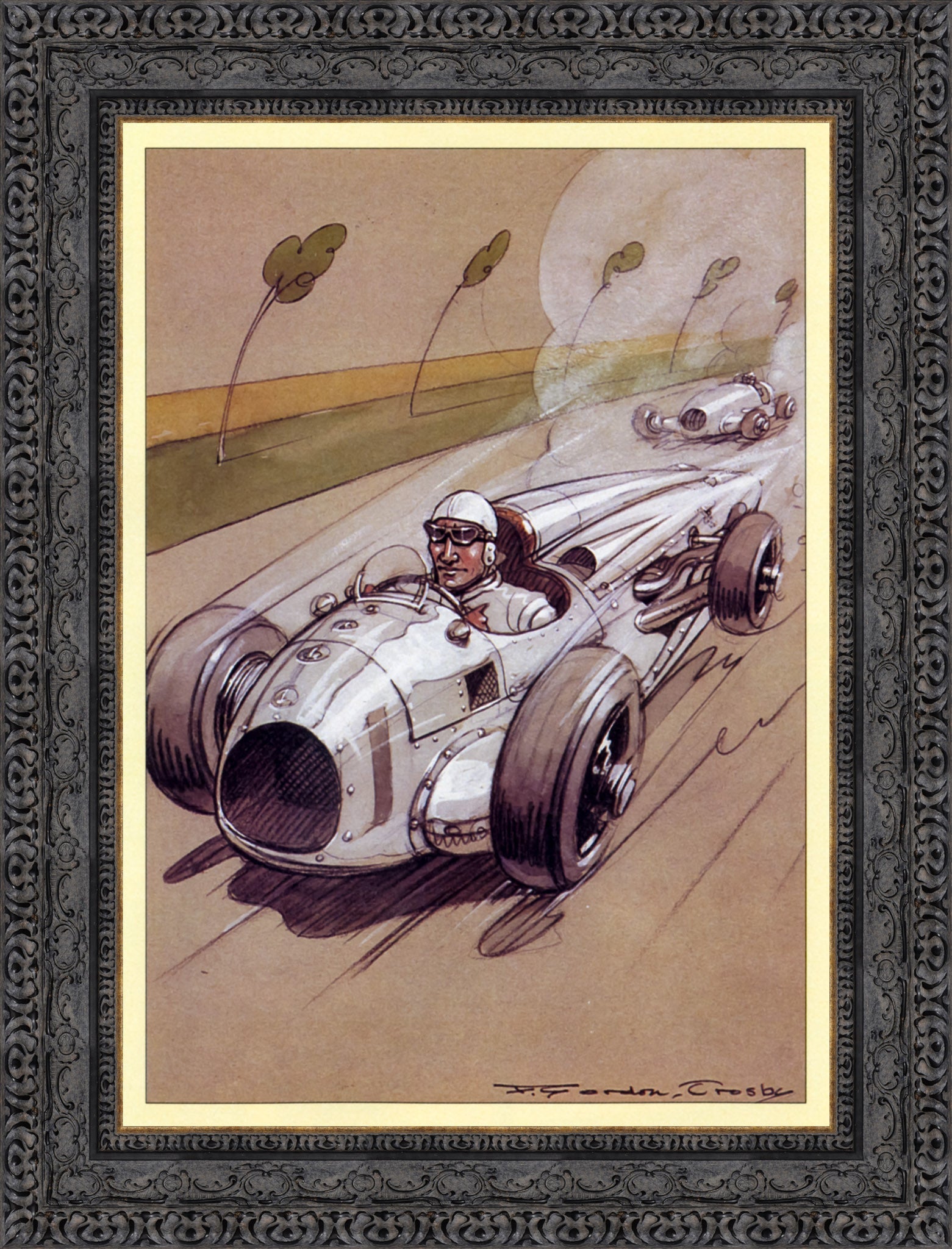 Kay Petre by F. Gordon Crosby — Framed Giclee Canvas Print | Canvas Classics
