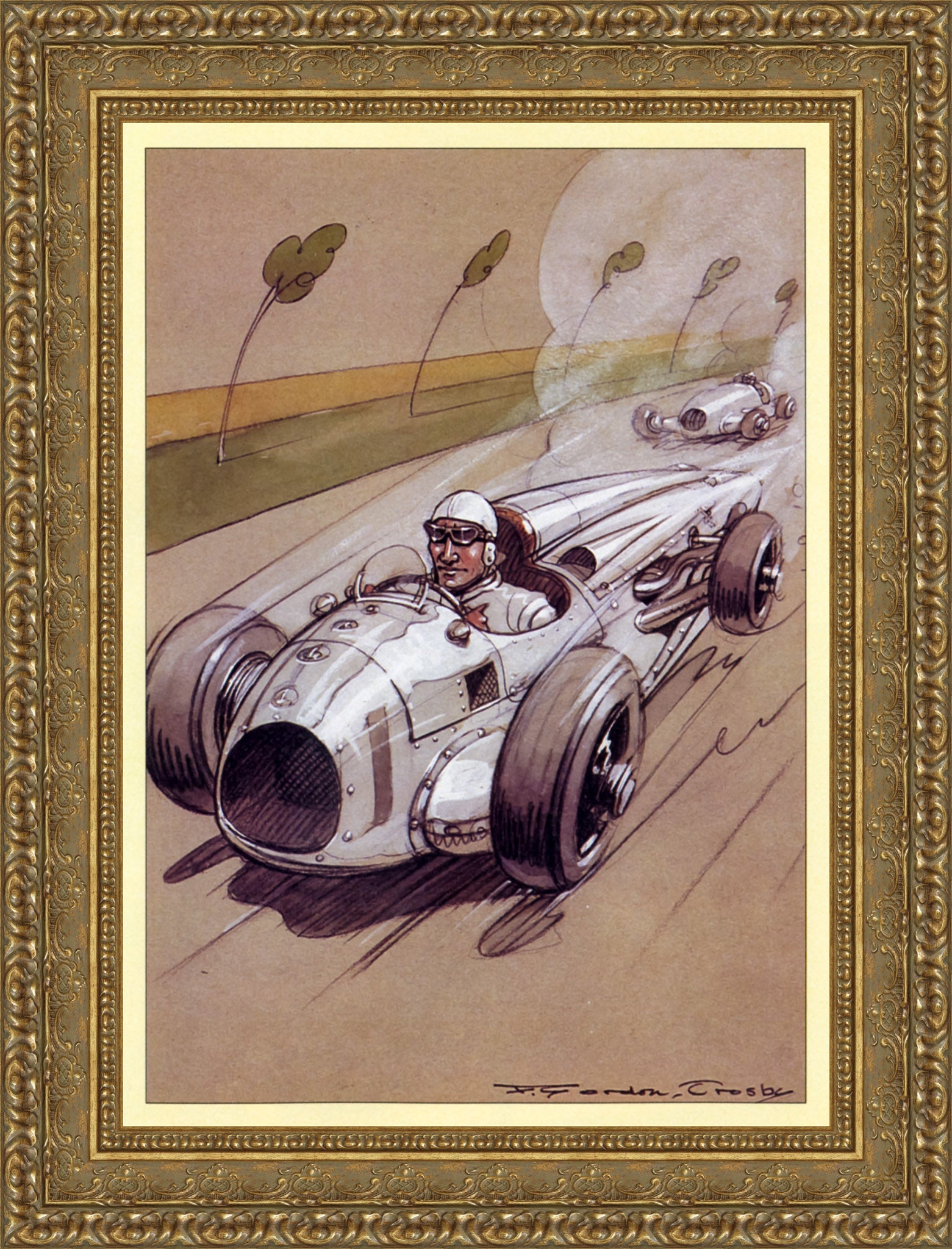 Kay Petre by F. Gordon Crosby — Framed Giclee Canvas Print | Canvas Classics