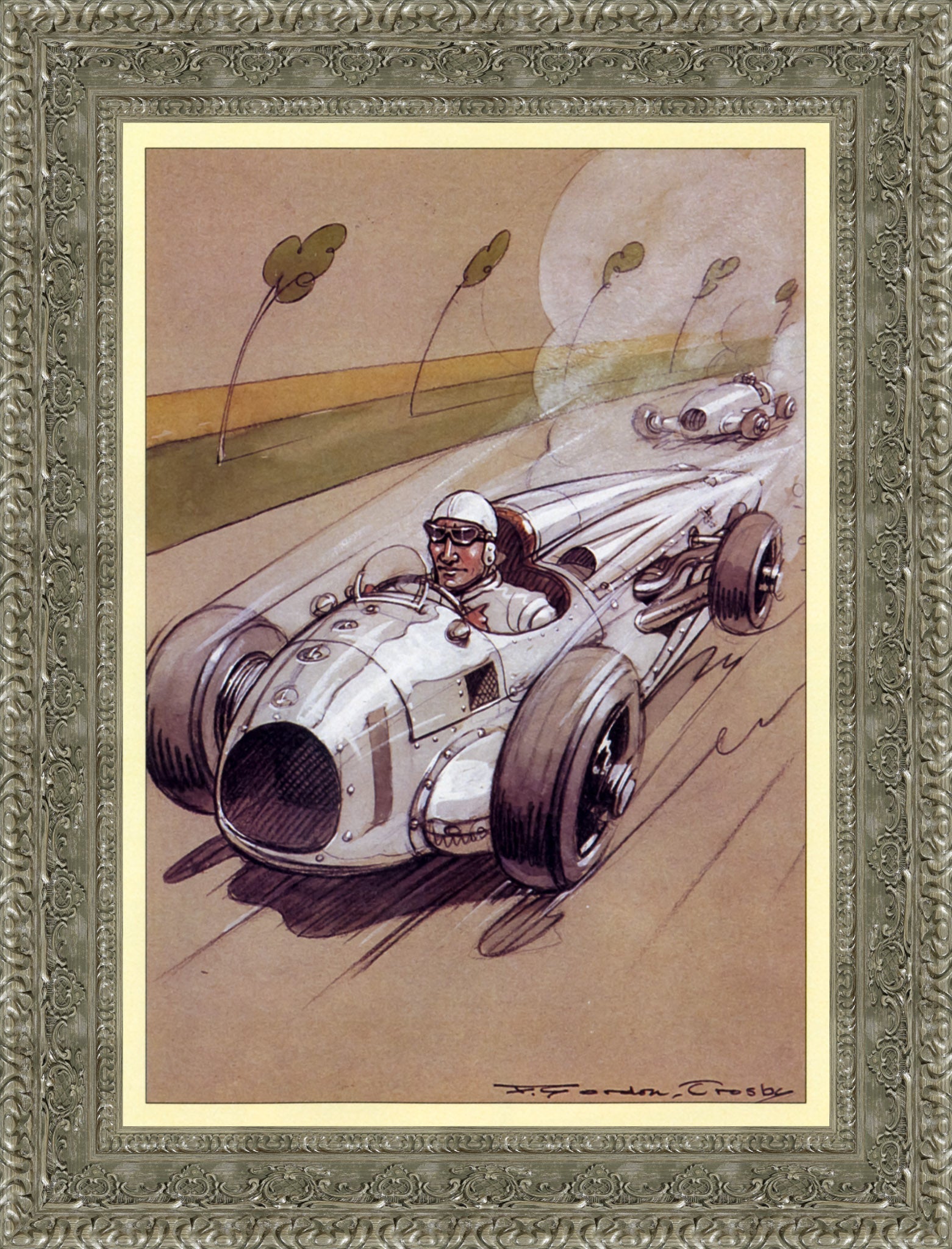 Kay Petre by F. Gordon Crosby — Framed Giclee Canvas Print | Canvas Classics
