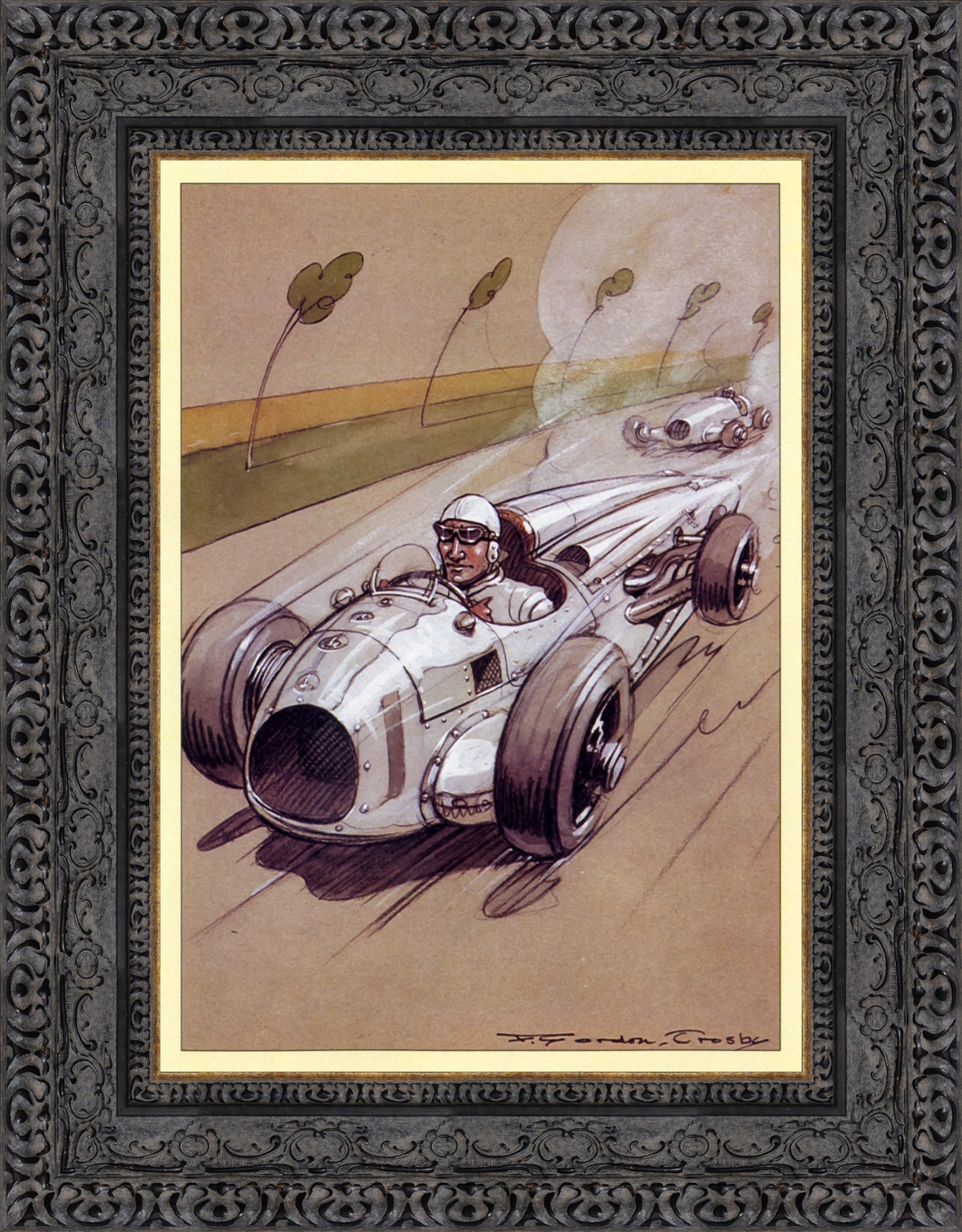 Kay Petre by F. Gordon Crosby — Framed Giclee Canvas Print | Canvas Classics