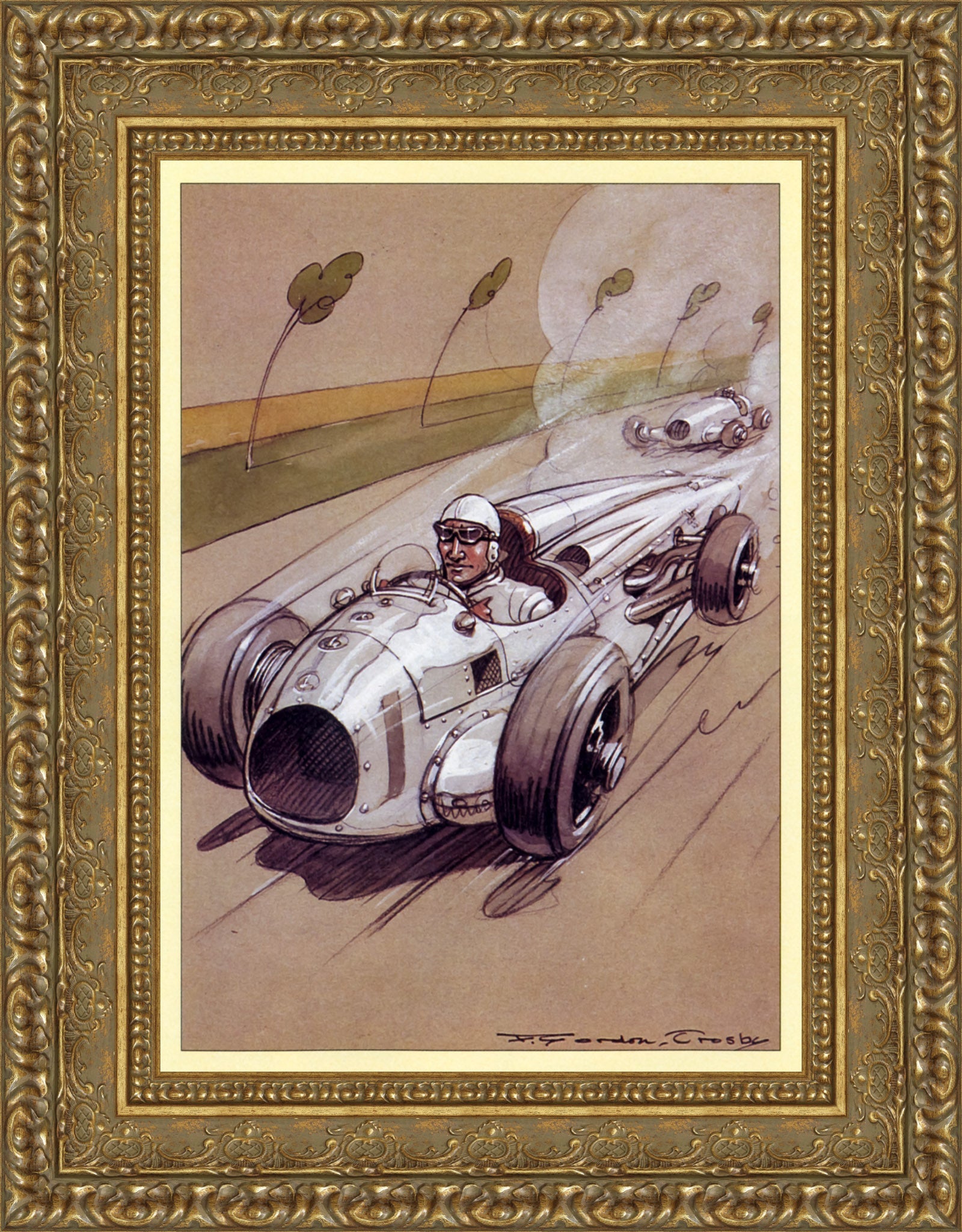 Kay Petre by F. Gordon Crosby — Framed Giclee Canvas Print | Canvas Classics