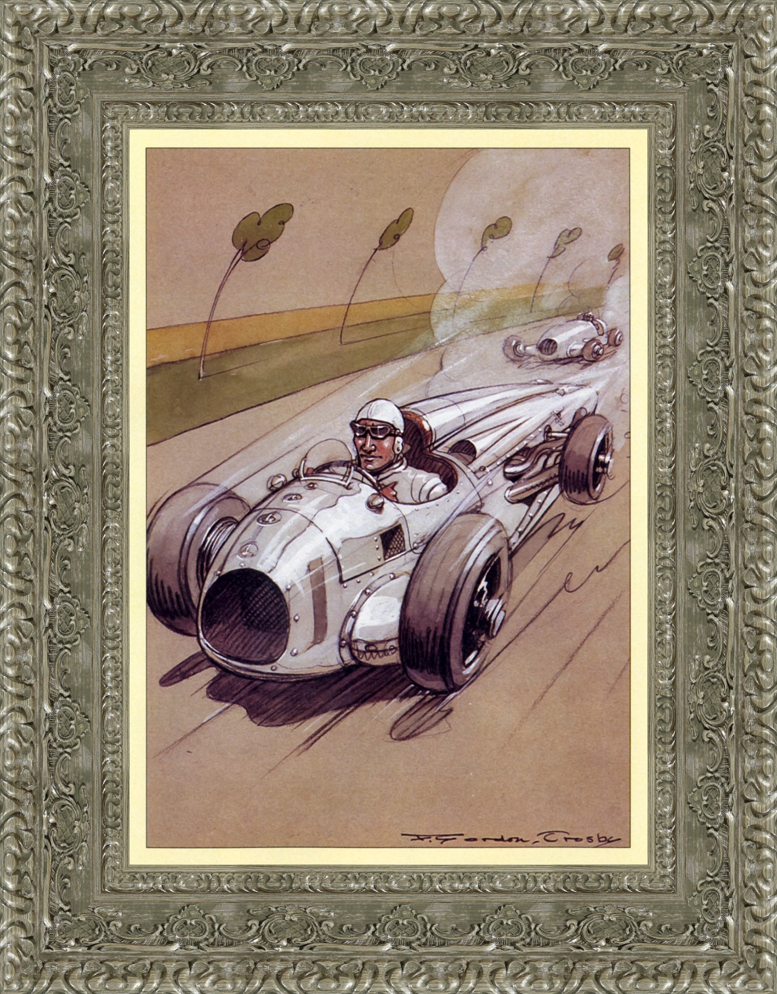 Kay Petre by F. Gordon Crosby — Framed Giclee Canvas Print | Canvas Classics