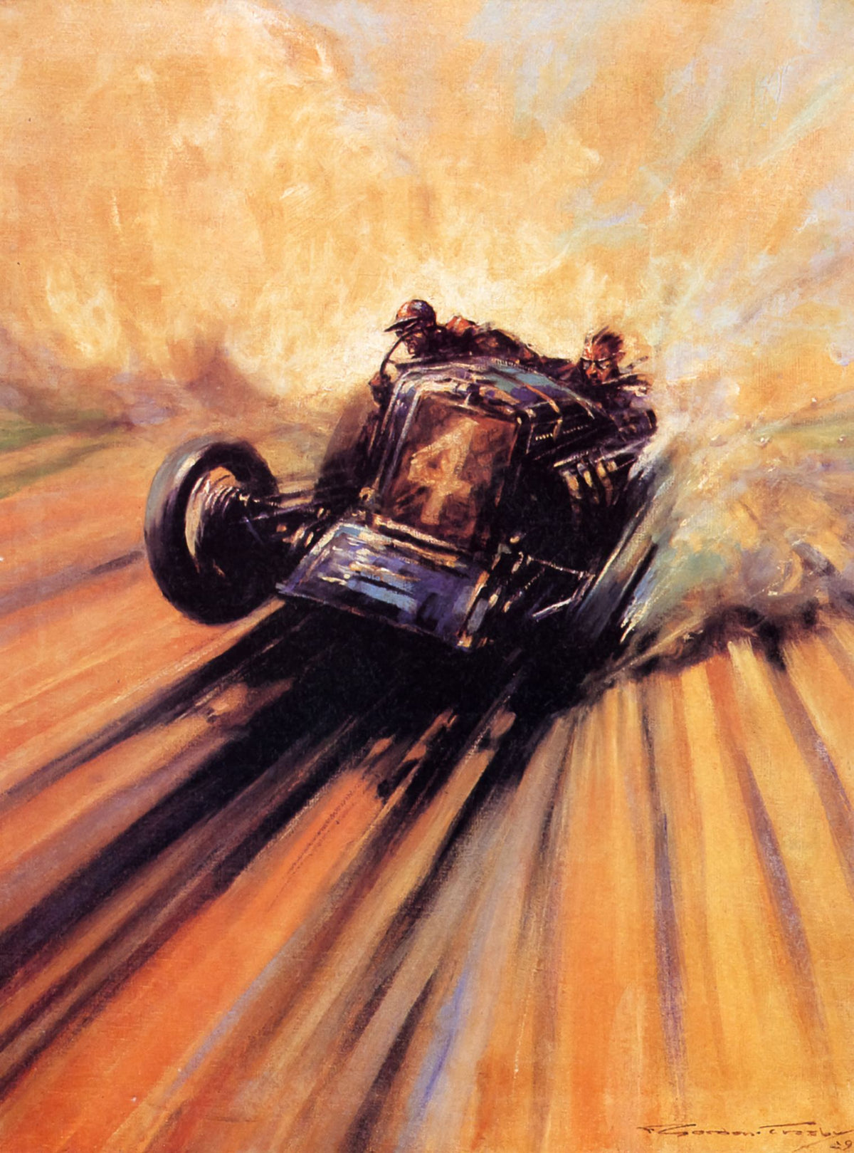 Kicking Up the Dust – F. Gordon Crosby, 1920, framed