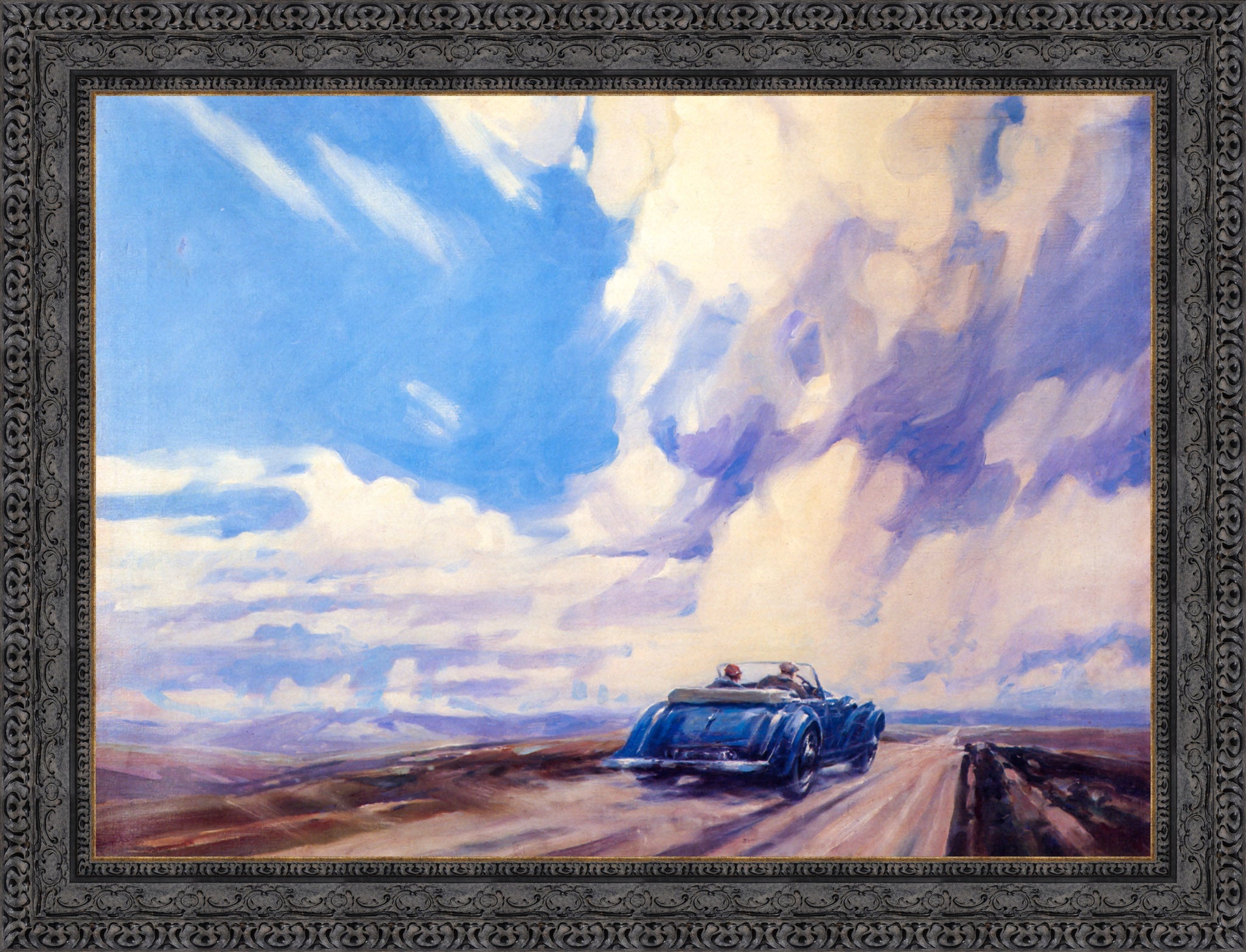 Lagonda V12 by F. Gordon Crosby — Framed Giclee Canvas Print | Canvas Classics