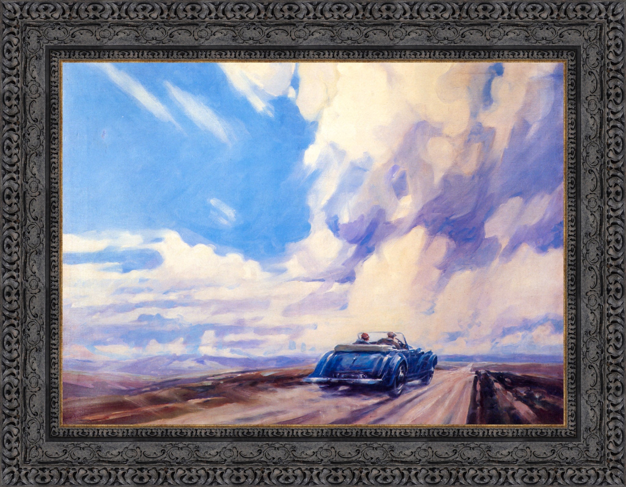 Lagonda V12 by F. Gordon Crosby — Framed Giclee Canvas Print | Canvas Classics