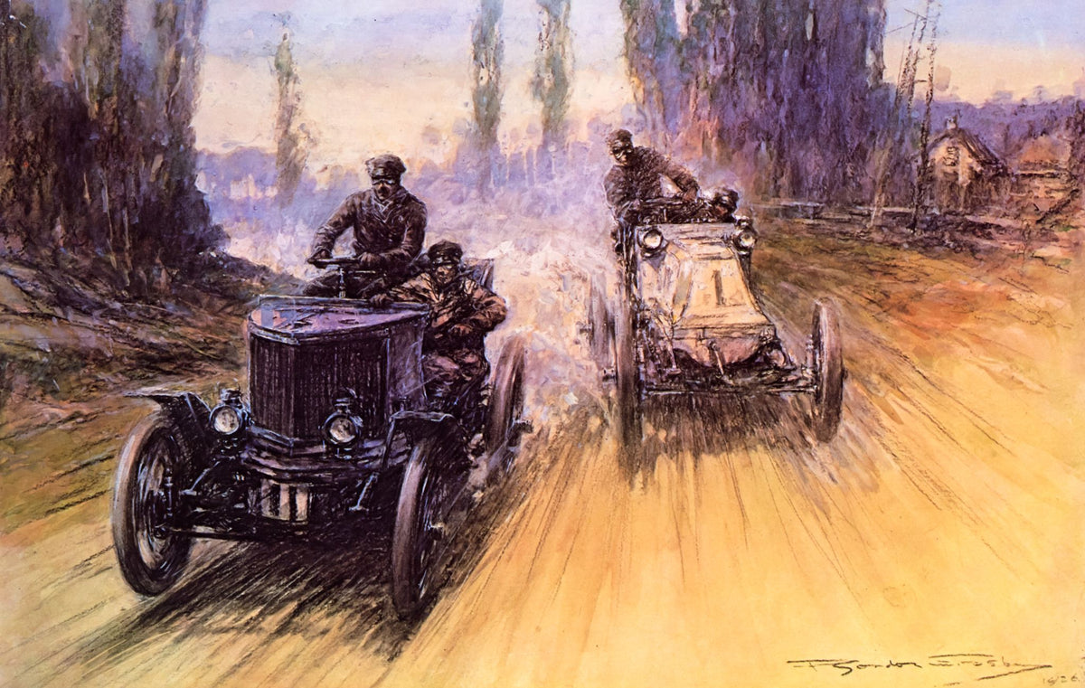 Paris-Amsterdam Race – F. Gordon Crosby, 1926, framed