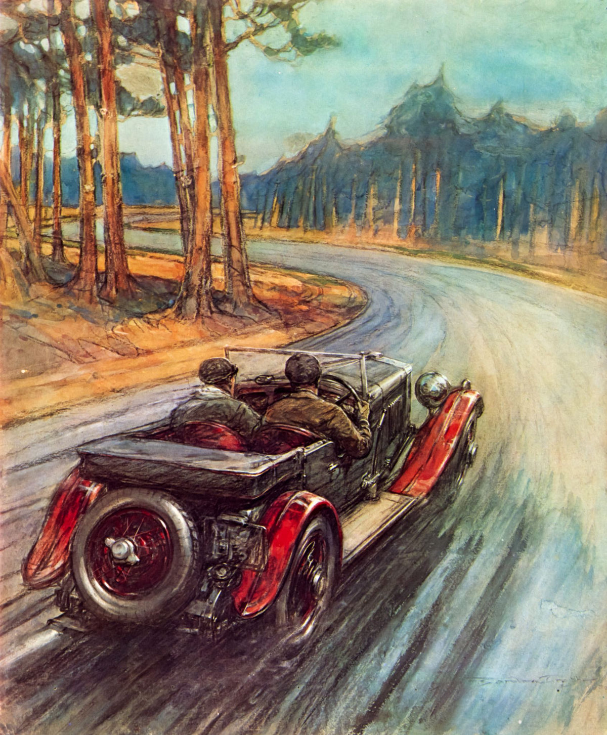 Six-Cylinder MG – F. Gordon Crosby, 1928, framed