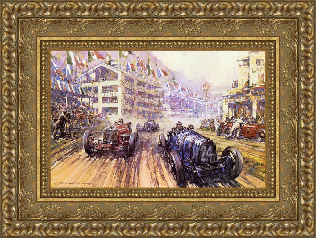 Targa Florio 1932 by F. Gordon Crosby — Framed Giclee Canvas Print | Canvas Classics
