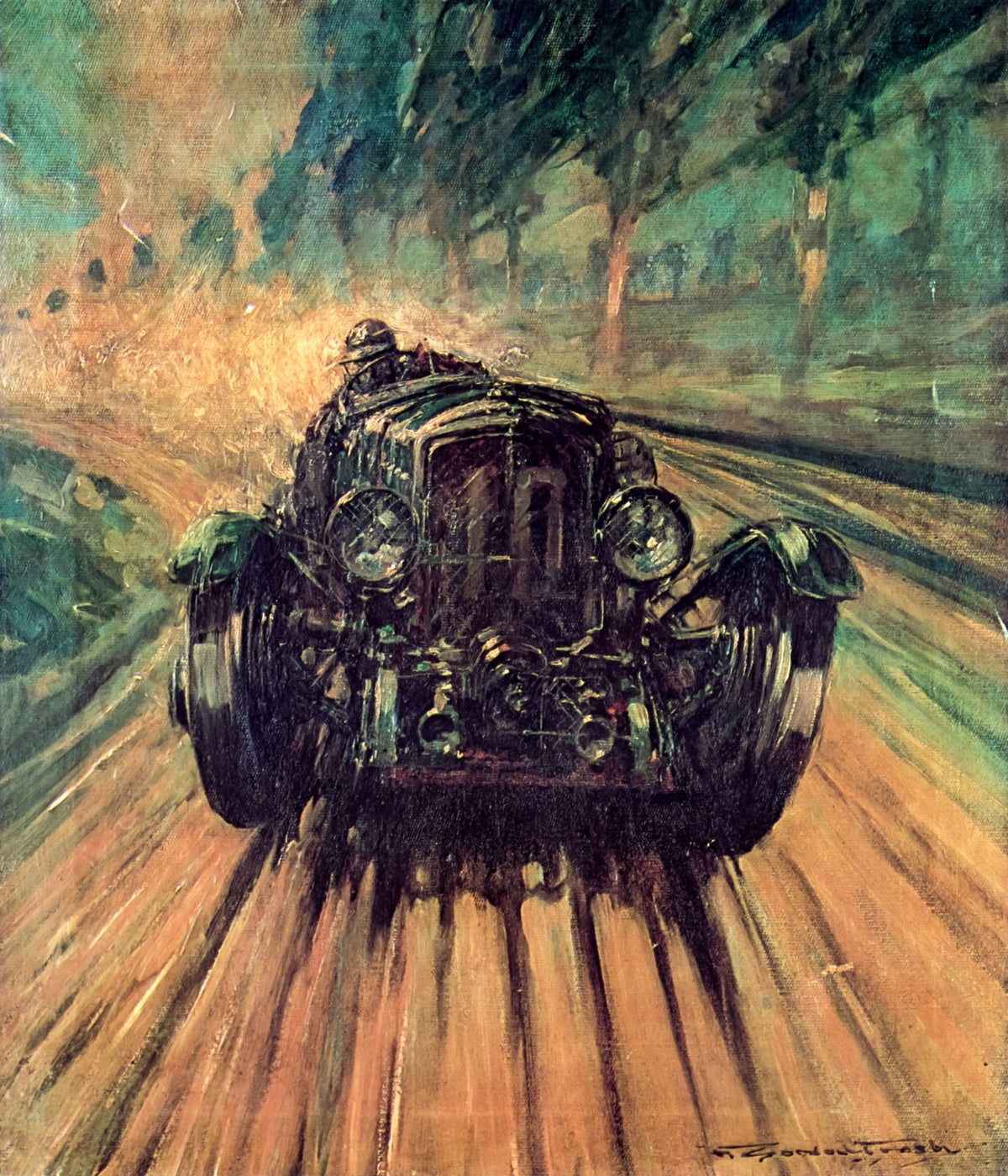 The Blower Bentley – F. Gordon Crosby, 1930, framed