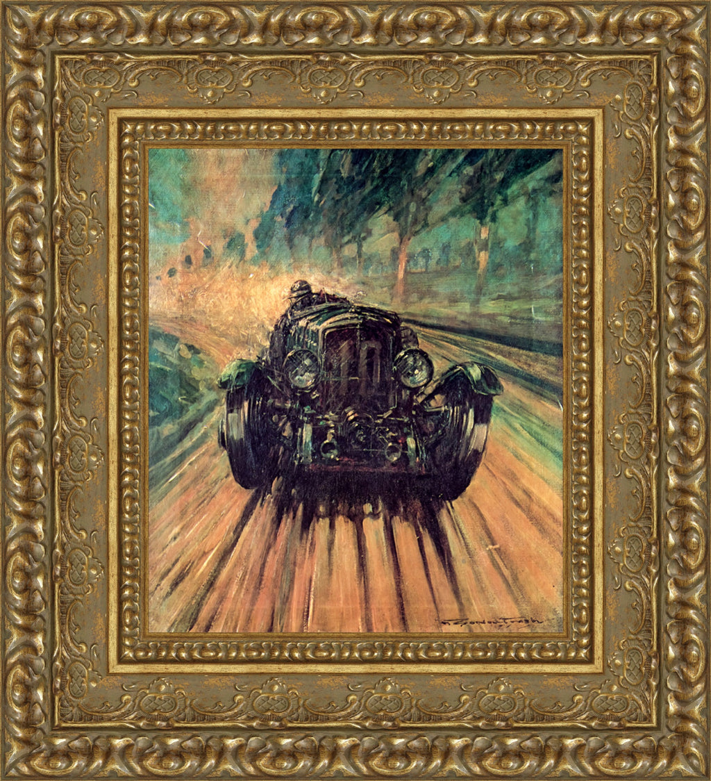 The Blower Bentley by F. Gordon Crosby — Framed Giclee Canvas Print | Canvas Classics