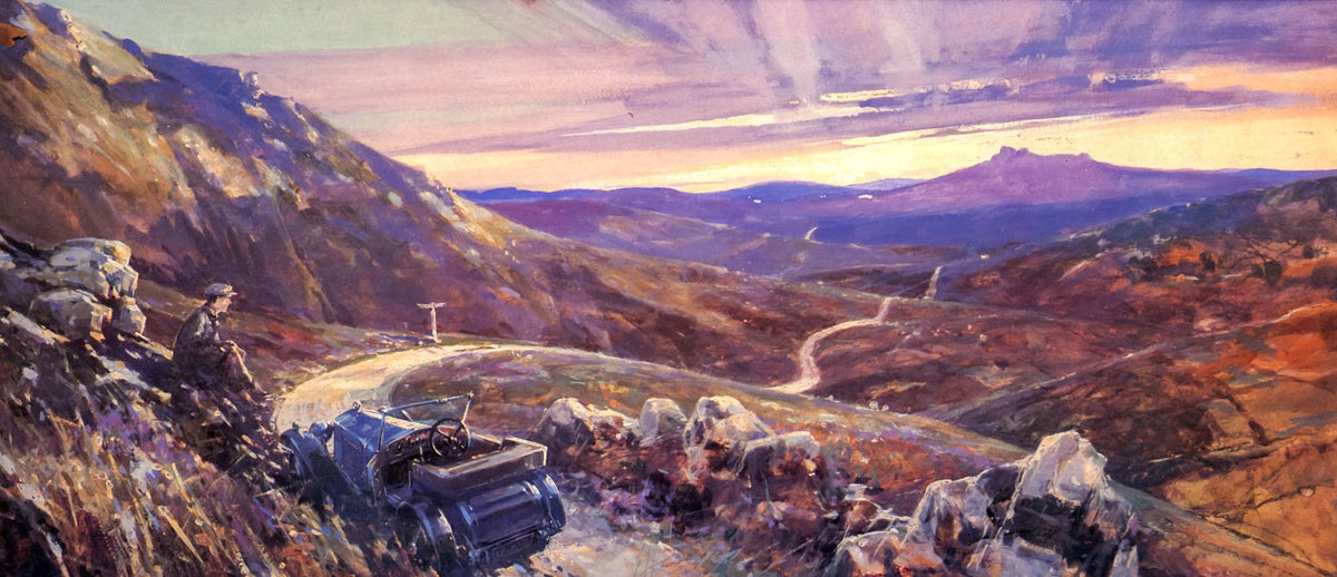 Touring By Car – F. Gordon Crosby, 1920s, framed