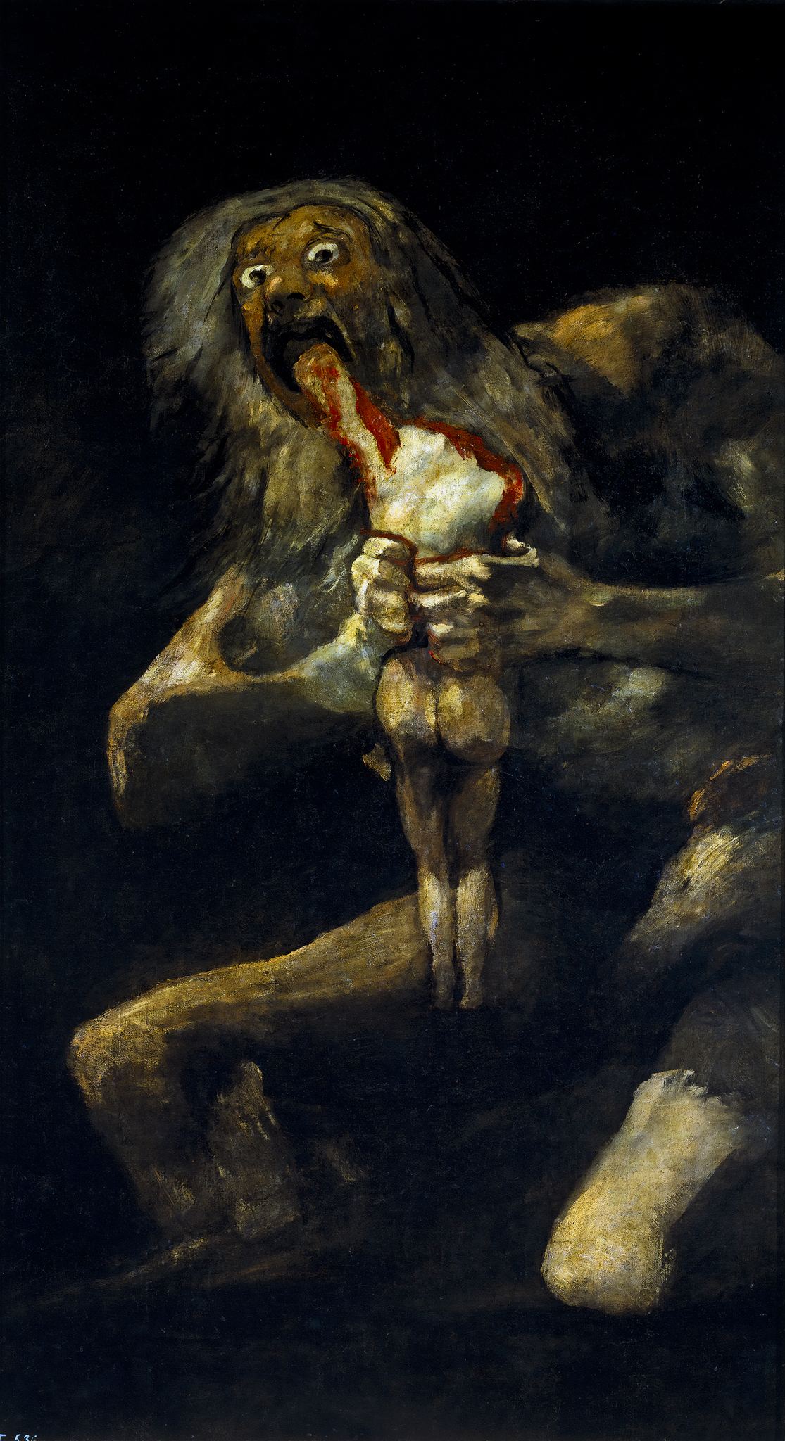 Saturn Devouring His Son – Francisco Goya, 1819–1823, framed