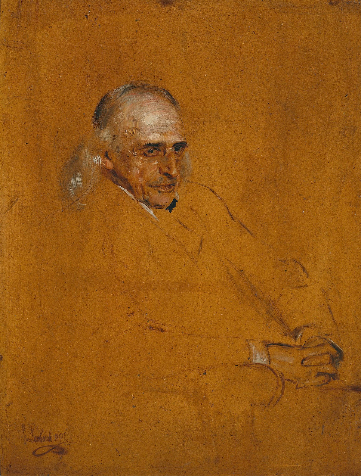 Theodor Mommsen Study – Franz Von Lenbach, c. 1885, framed