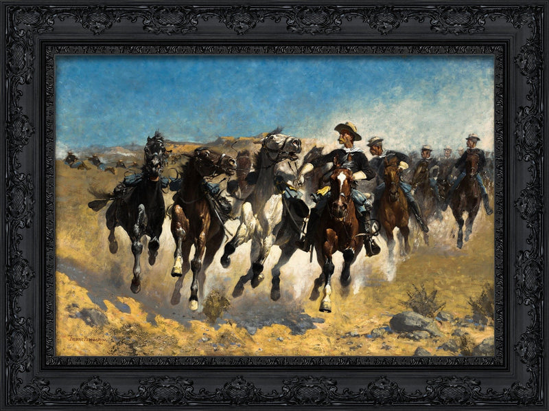 Dismounted: The Fourth Troopers Moving the Led Horses – Frederic Remington, 1890