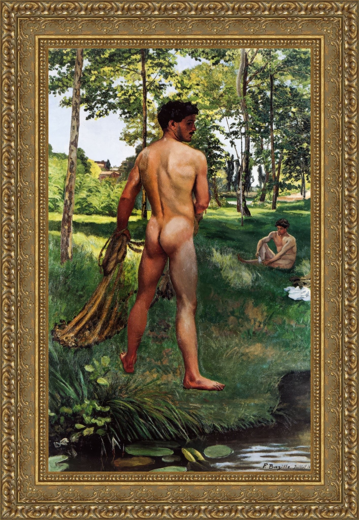 Fisherman with a Net – Frédéric Bazille, 1868