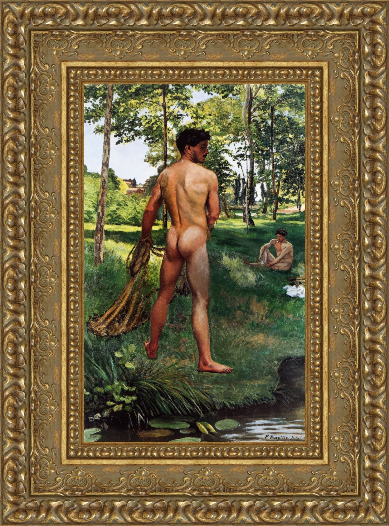 Fisherman with a Net – Frédéric Bazille, 1868