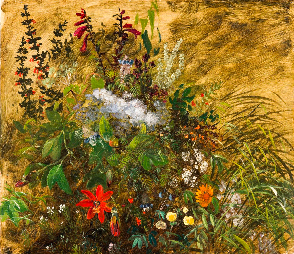 Flowers in Jamaica, West Indies – Frederic Edwin Church, 1865, framed