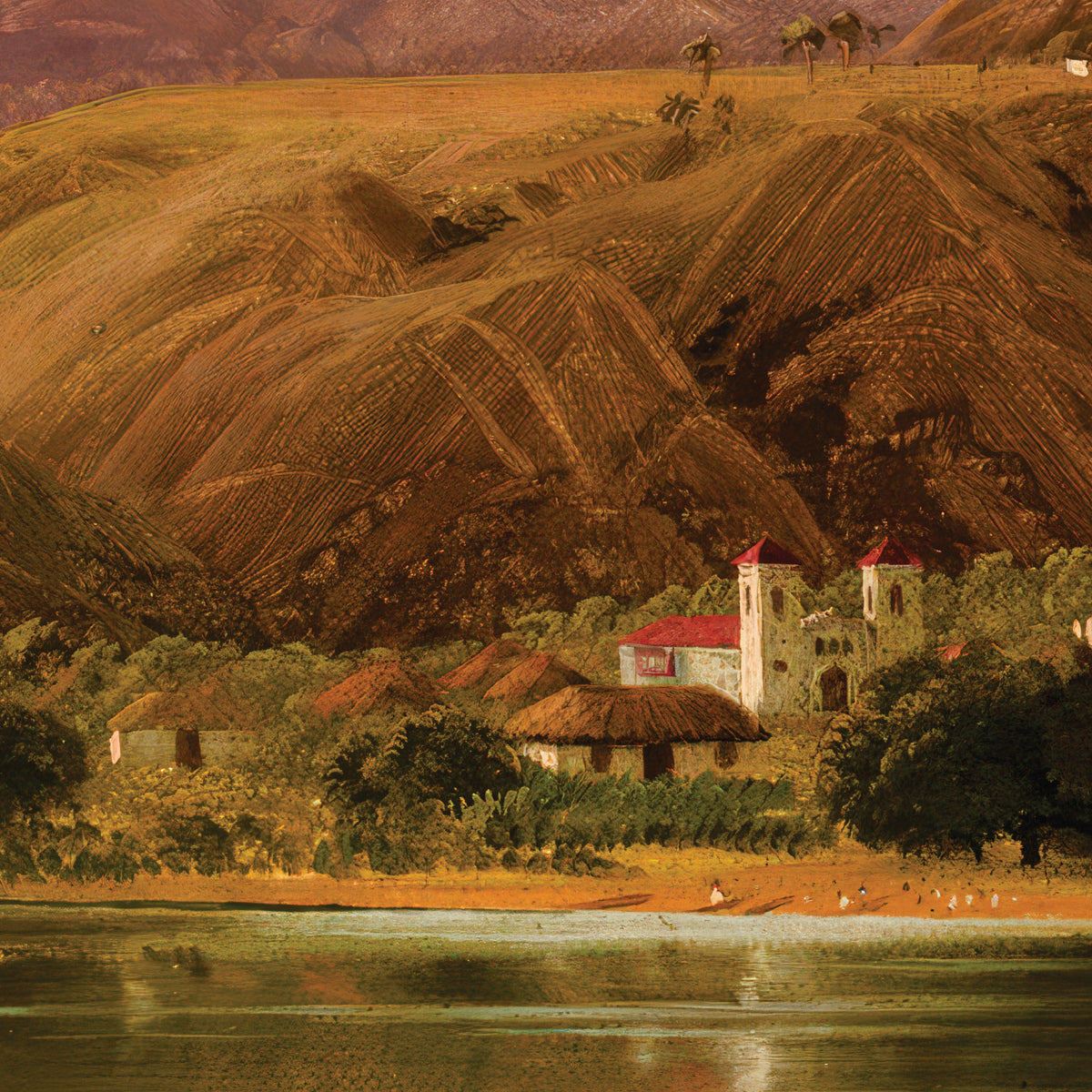 Tamaca Palms – Frederic Edwin Church, 1854, print detail at full resolution