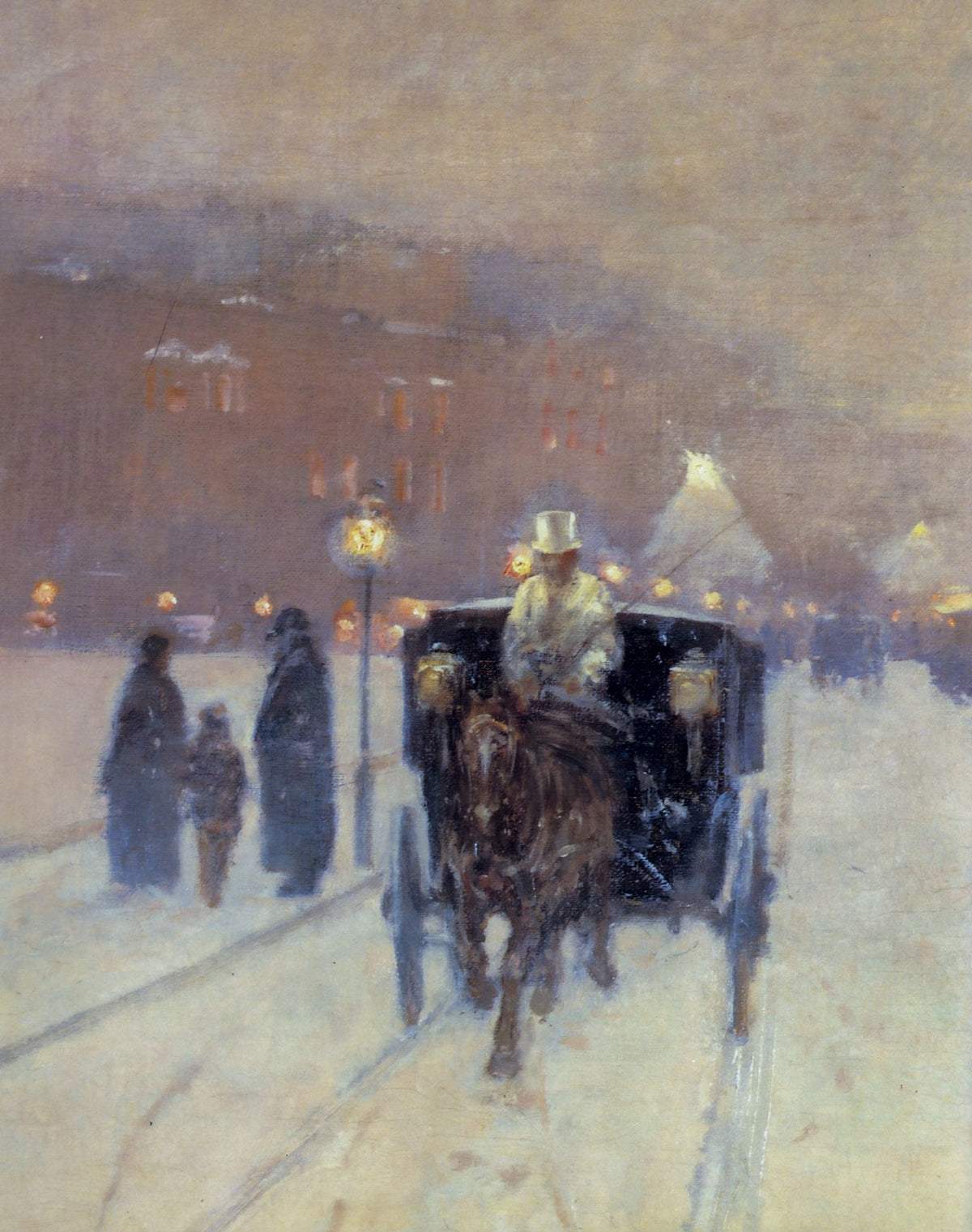 A City Fairyland: Detail – Childe Hassam, 1886, framed