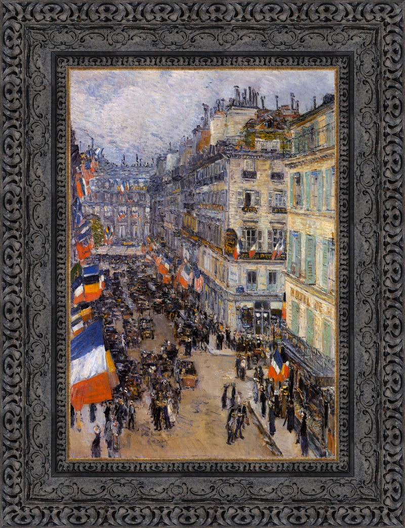 July Fourteenth, Rue Daunou – Childe Hassam, 1910