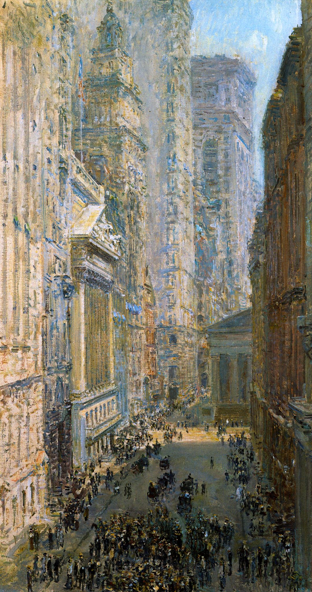 Lower Manhattan – Childe Hassam, 1910, framed