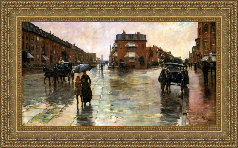A Rainy Day, Boston – Childe Hassam, 1885