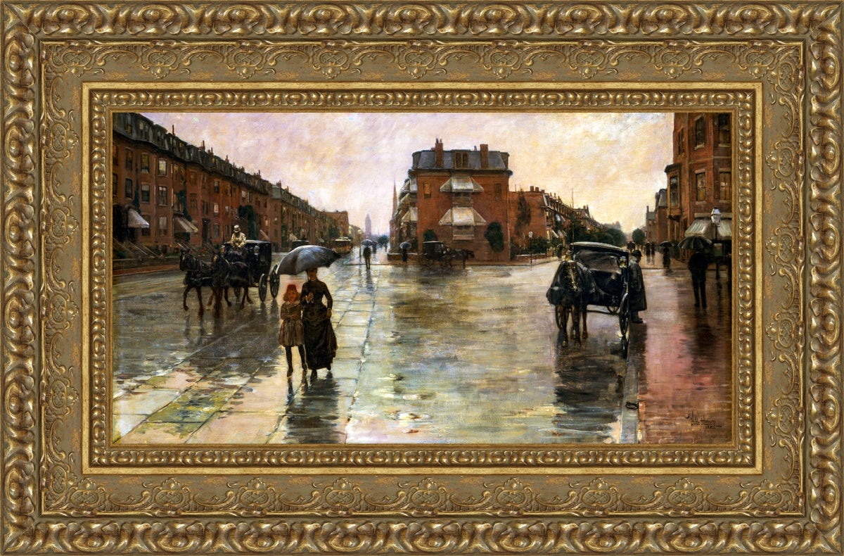 A Rainy Day, Boston – Childe Hassam, 1885