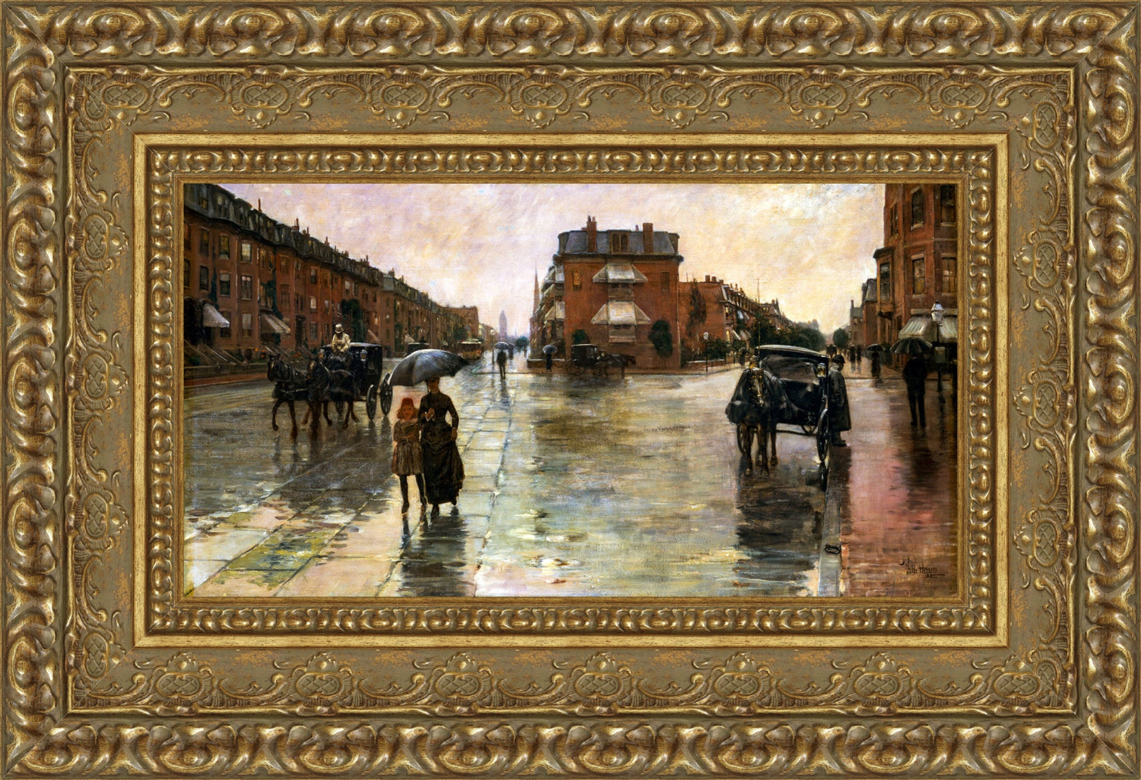 A Rainy Day, Boston – Childe Hassam, 1885