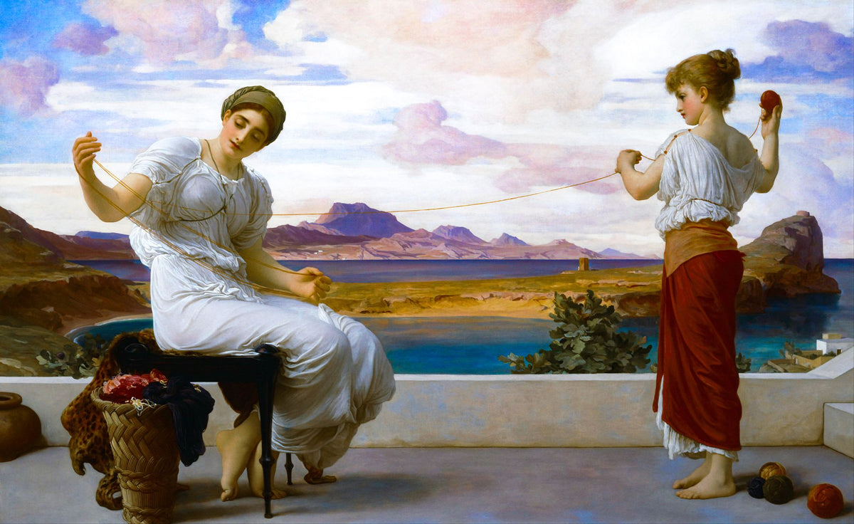 Winding the Skein – Frederic Leighton, 1878, framed