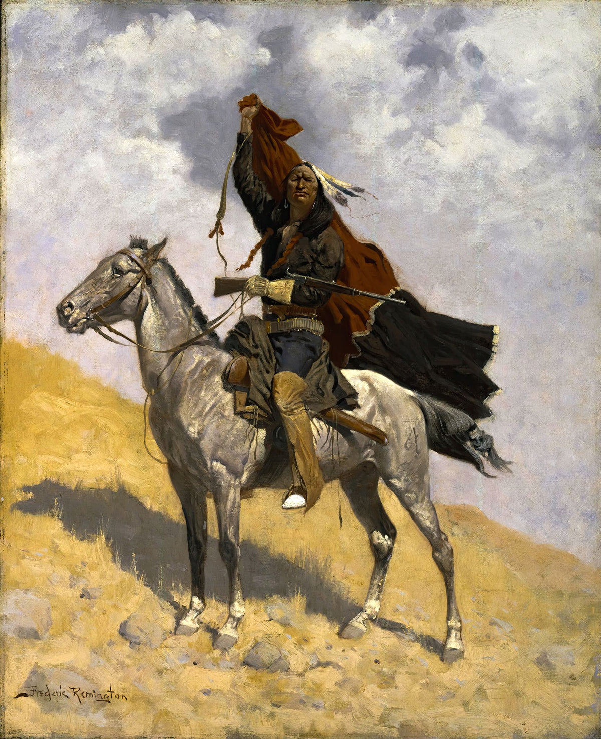 The Blanket Signal – Frederic Remington, 1905, framed