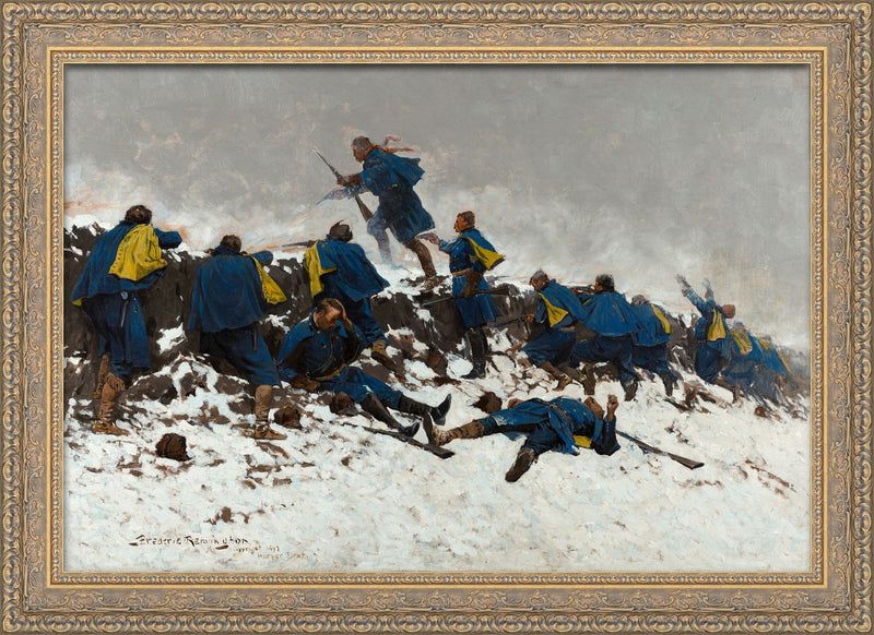 Through The Smoke Sprang The Daring Soldier – Frederic Remington, 1897