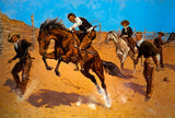 Turn Him Loose, Bill by Frederic Remington — Framed Giclee Canvas Print | Canvas Classics