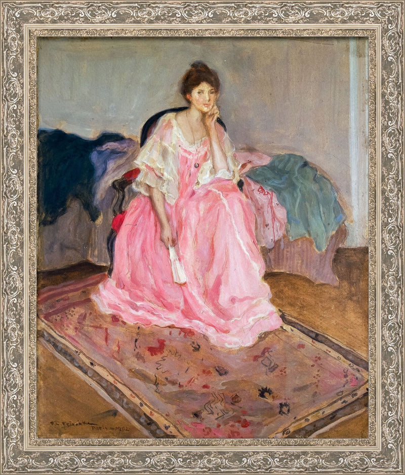 Lady In Pink – Frederick Carl Frieseke, 1912