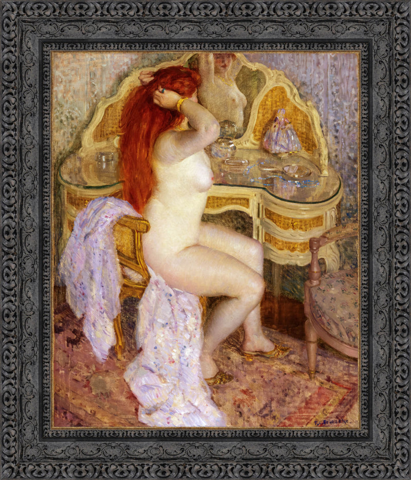 Nude Seated At Her Dressing Table – Frederick Carl Frieseke, 1912