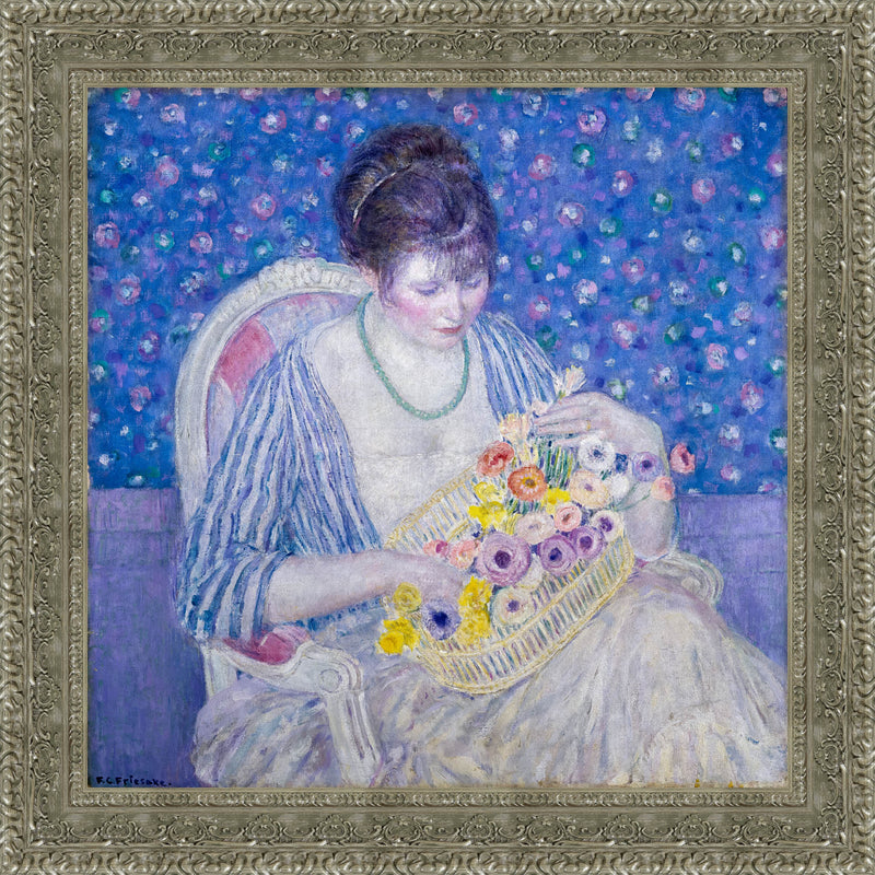 The Basket Of Flowers – Frederick Carl Frieseke, c. 1915