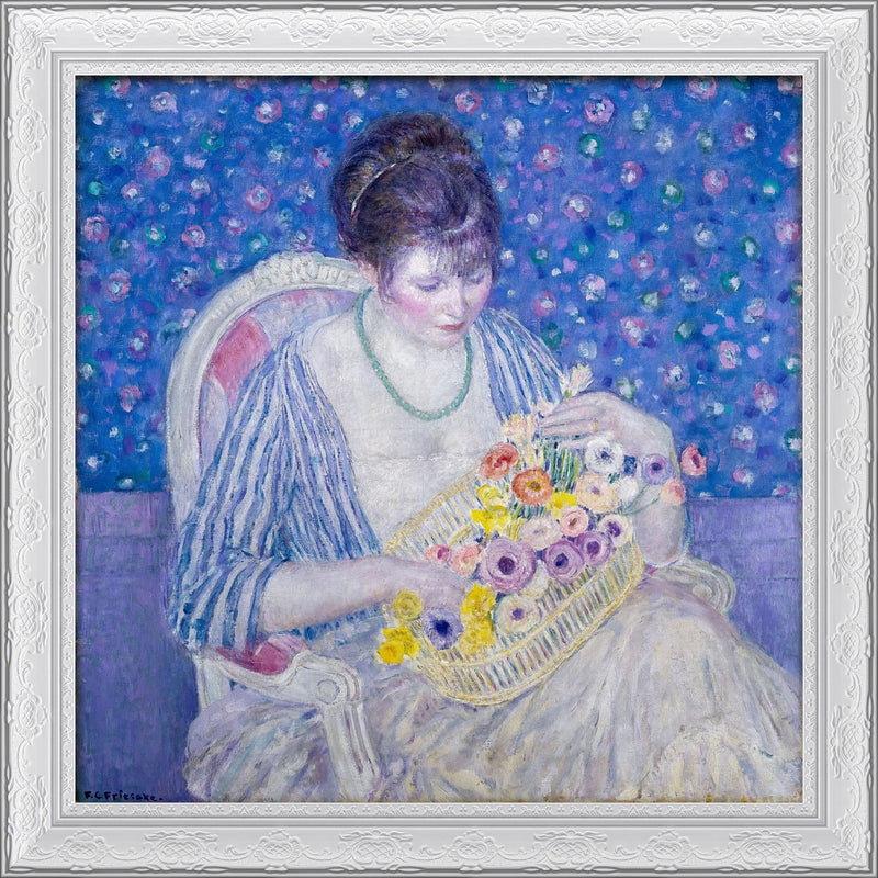 The Basket Of Flowers – Frederick Carl Frieseke, c. 1915