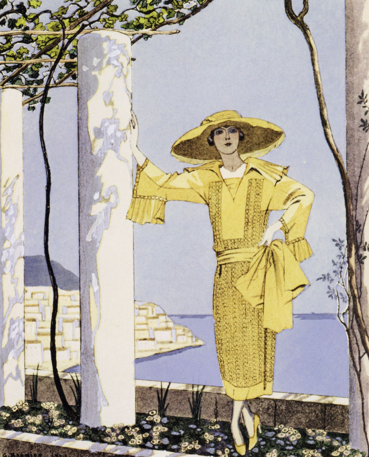Amalfi - George Barbier, framed