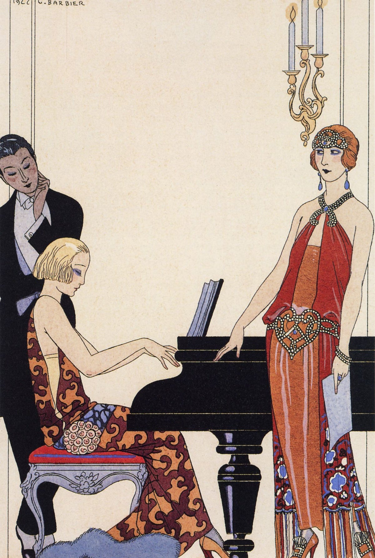 Incantation (L'Incantation) – George Barbier, 1922, framed
