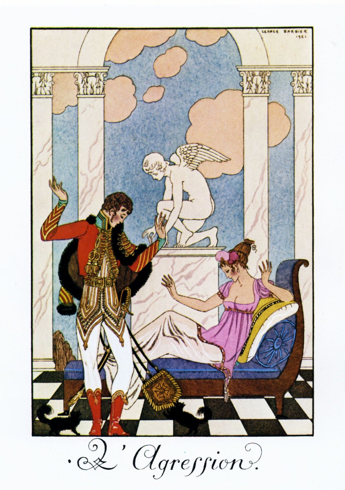 Aggression (L'Agression) - George Barbier, framed