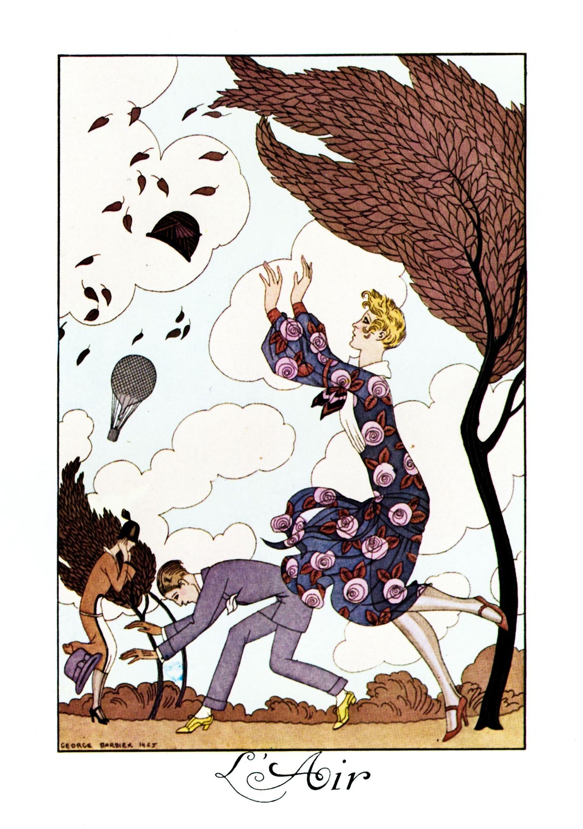 Air (L'Air) - George Barbier, framed